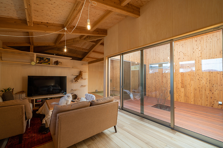 リビングからみる中庭